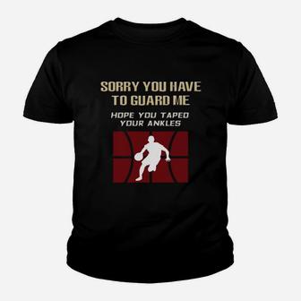 Basketball Shirt Men Boys Funny Saying You Can't Guard Me Youth T-shirt | Crazezy