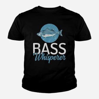 Bass Whisperer Angling Hunting Fishing Youth T-shirt | Crazezy CA