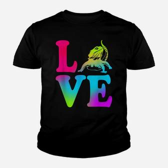 Bearded Dragon Lover I Love Bearded Dragon Youth T-shirt | Crazezy