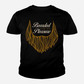 Bearded For His Pleasure Gay Men Youth T-shirt | Crazezy