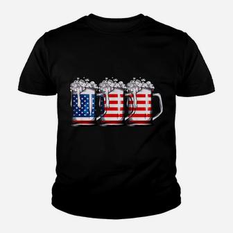 Beer American Flag T Shirt 4Th Of July Men Women Merica Usa Youth T-shirt | Crazezy