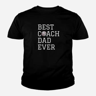 Best Baseball Coach Dad Ever Fathers Gift Premium Youth T-shirt | Crazezy