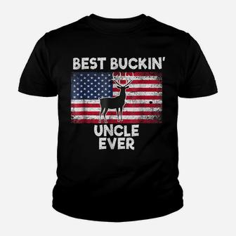 Best Buckin Uncle Ever Deer Hunting American Flag Youth T-shirt | Crazezy AU