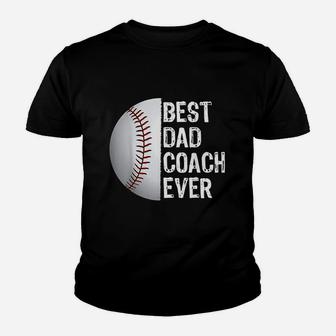 Best Dad Coach Ever Funny Baseball For Sport Lovers Youth T-shirt | Crazezy