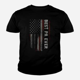 Best Pa Ever American Flag Funny Grandpa Sweatshirt Youth T-shirt | Crazezy DE