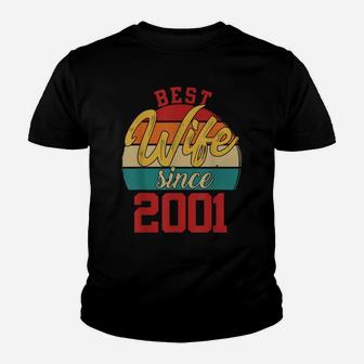 Best Wife Since 2001 Epic Couple 20Th Wedding Anniversary Youth T-shirt | Crazezy UK