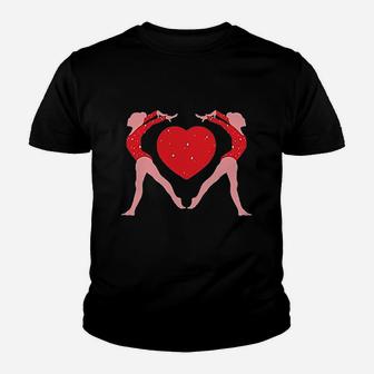 Big Girls Gymnastics Gymnast Heart Love Youth T-shirt | Crazezy UK