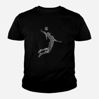 Big Girls' Volleyball Player Typography Youth T-shirt | Crazezy UK