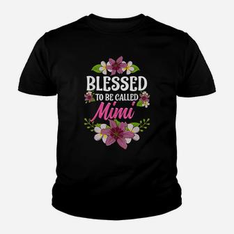 Blessed To Be Called Mimi Shirt Thanksgiving Christmas Youth T-shirt | Crazezy CA