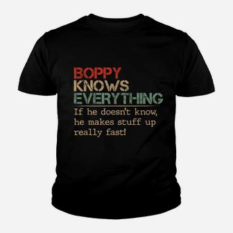 Boppy Knows Everything If He Doesn't Know Vintage Boppy Youth T-shirt | Crazezy CA