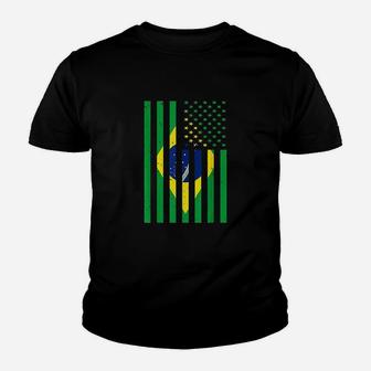 Brazil Brasil Soccer Usa America Flag Jersey Youth T-shirt | Crazezy CA