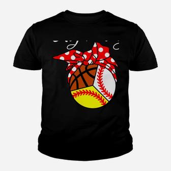 Busy Raising Ballers Funny Baseball Softball Basketball Mom Youth T-shirt | Crazezy
