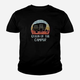 Camper Queen Classy Sassy Camping Queen Of The Camper Youth T-shirt | Crazezy
