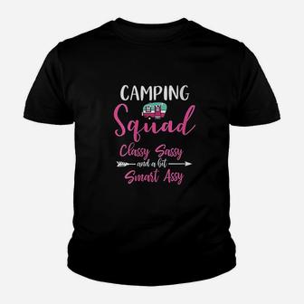 Camping Squad Funny Matching Family Girls Camping Trip Youth T-shirt | Crazezy DE
