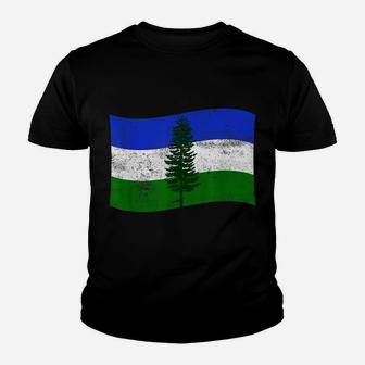 Cascadia Flag Doug Fir Pacific Northwest Pnw Canada Forest Youth T-shirt | Crazezy