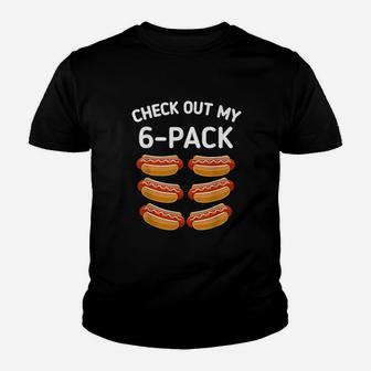 Check Out My 6 Pack Hot Dog Funny Gift Hot Dogs Lovers Gym Youth T-shirt | Crazezy AU