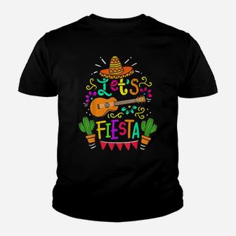 Cinco De Mayo Mexican Guitar Fiesta Cactus Youth T-shirt | Crazezy UK
