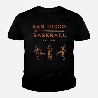 Classic San Diego Baseball Fan Retro Vintage Design Youth T-shirt | Crazezy UK