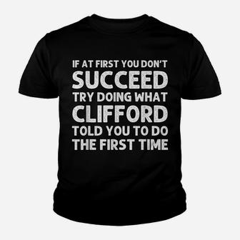 Clifford Gift Name Personalized Birthday Funny Christmas Youth T-shirt | Crazezy AU