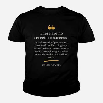Colin Powell Leadership Quote Secrets To Success Youth T-shirt | Crazezy UK