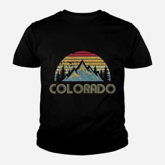 Colorado Tee - Retro Vintage Mountains Nature Hiking T Shirt Youth T-shirt | Crazezy