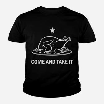 Come And Take It Funny Thanksgiving Turkey Lockdown Youth T-shirt | Crazezy