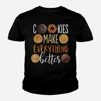 Cookies Make Everything Better T Shirt Funny Christmas Youth T-shirt | Crazezy