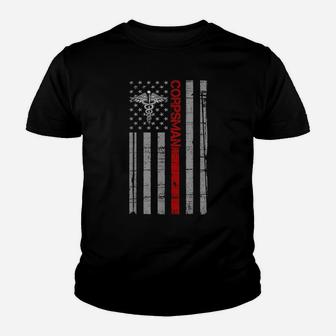 Corpsman Gift 8404 Flag - Title Doc - Gift For Corpsman Youth T-shirt | Crazezy