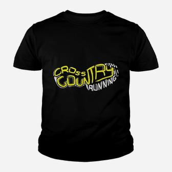 Cross Country Running Shoe Imprint Cc Runner Gift Idea Youth T-shirt | Crazezy