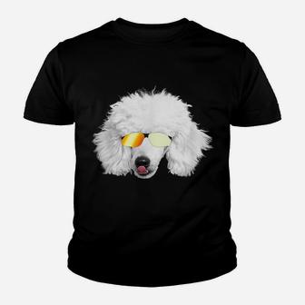 Cute Poodle T Shirt White Poodle Dog Lover Mom Dad Gift Tee Youth T-shirt | Crazezy DE