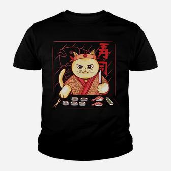 Cute Sushi Chef Cat Youth T-shirt | Crazezy