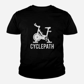 Cyclepath Love Spin Funny Workout Pun Gym Spinning Class Youth T-shirt | Crazezy