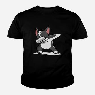 Dabbing Boston Terrier Funny Dab Dance Dog Gift Tee Youth T-shirt | Crazezy