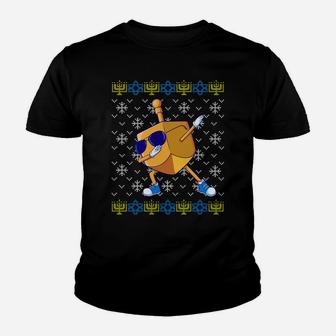 Dabbing Dreidel Ugly Hanukkah Sweater Xmas Chanukah Gift Sweatshirt Youth T-shirt | Crazezy