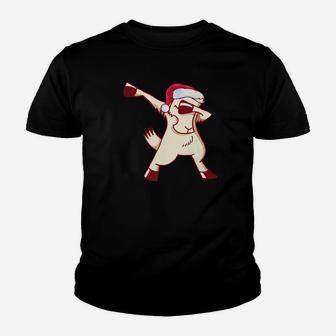 Dabbing Goat Dab Dance Christmas Santa Gift Kids Youth T-shirt | Crazezy