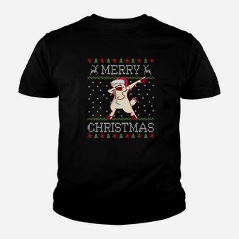 Dabbing Goat Dab Dance Merry Christmas Boys Girls Youth T-shirt | Crazezy