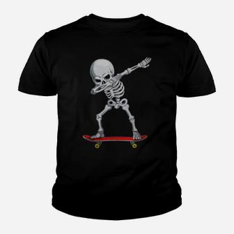 Dabbing Skate Skeleton Skateboard Clothes, Skater Boys Mens T Shirt Youth T-shirt | Crazezy UK