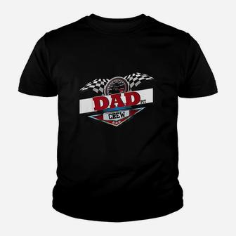 Dad Pit Crew For Car Racing Party Matching Costume Youth T-shirt | Crazezy