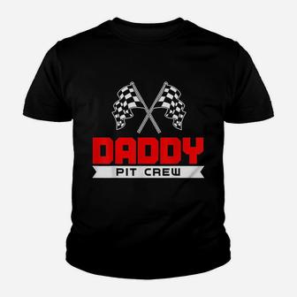 Daddy Pit Crew Funny Birthday Racing Car Race Dad Men Gift Youth T-shirt | Crazezy DE