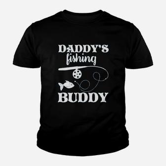 Daddys Fishing Buddy Cute Funny Fish Routine Youth T-shirt | Crazezy