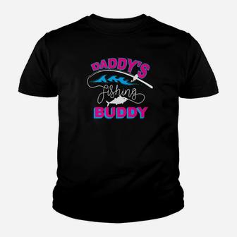 Daddys Fishing Buddy For Men And Women Who Loves Fishing Youth T-shirt | Crazezy