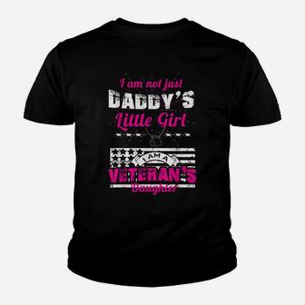 Daddy's Little Girl Veteran's Daughter T Shirt Youth T-shirt | Crazezy