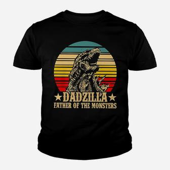 Dadzilla Father Of The Monsters Retro Vintage Sunset Youth T-shirt | Crazezy