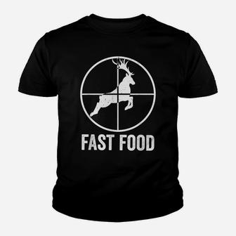 Deer Bow Hunting Tee Fast Food Fun Hunter Christmas Men Gift Youth T-shirt | Crazezy AU