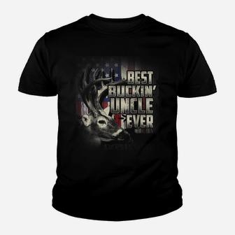 Deer Hunting Best Buckin' Uncle Ever Hunt Family Tshirt Gift Youth T-shirt | Crazezy AU