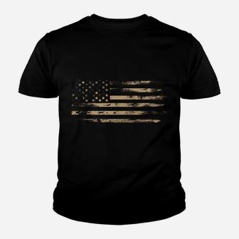 Distressed American Flag Hoodie Vintage USA Flags Patriotic Youth T-shirt | Crazezy UK
