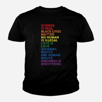Distressed Science Is Real Black Lives Matter LGBT Pride Youth T-shirt | Crazezy DE