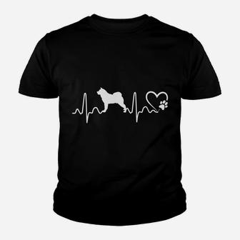 Dogs 365 Heartbeat Akita Dog Animal Rescue Lifeline Youth T-shirt | Crazezy