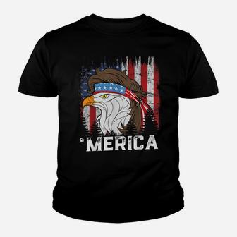Eagle Mullet Merica Men Women 4Th Of July American Flag Youth T-shirt | Crazezy