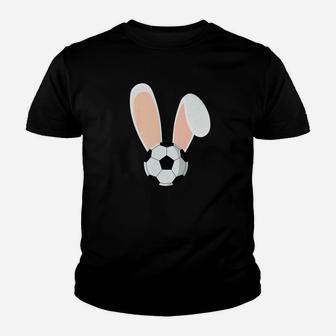 Easter Rabbit Bunny Ears Soccer Sports Holiday Premium Youth T-shirt | Crazezy